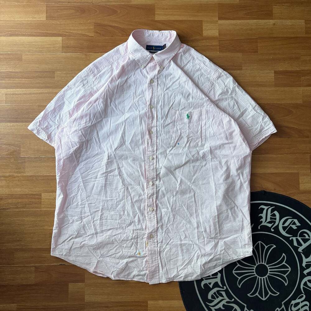 Ralph Lauren Seersucker Men's Short Sleeve Button Up Shirt